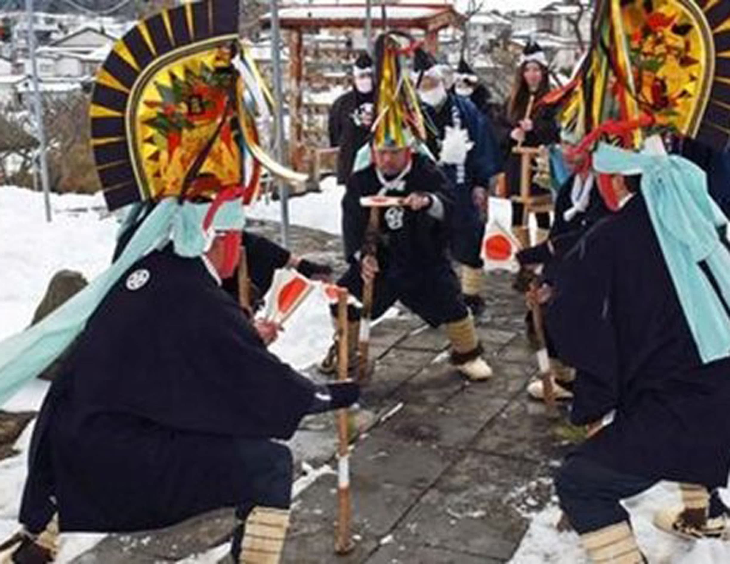 八戸市出身　大久保えんぶり組　代表 大館恒夫さん　
埼玉県出身　大久保えんぶり組　副代表 後藤智幸さんの写真2