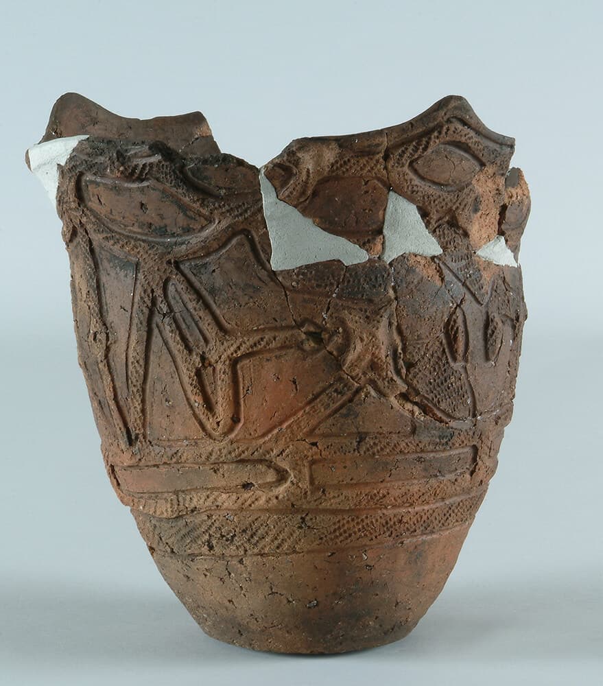 狩猟文土器(市子林遺跡出土)