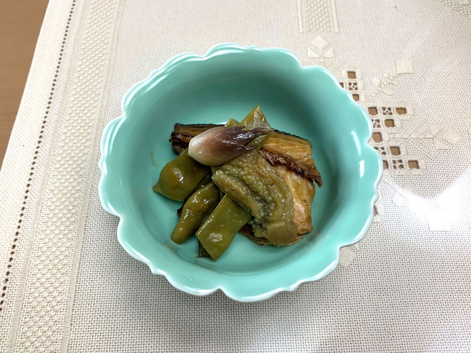 焼さばとササゲ煮付け