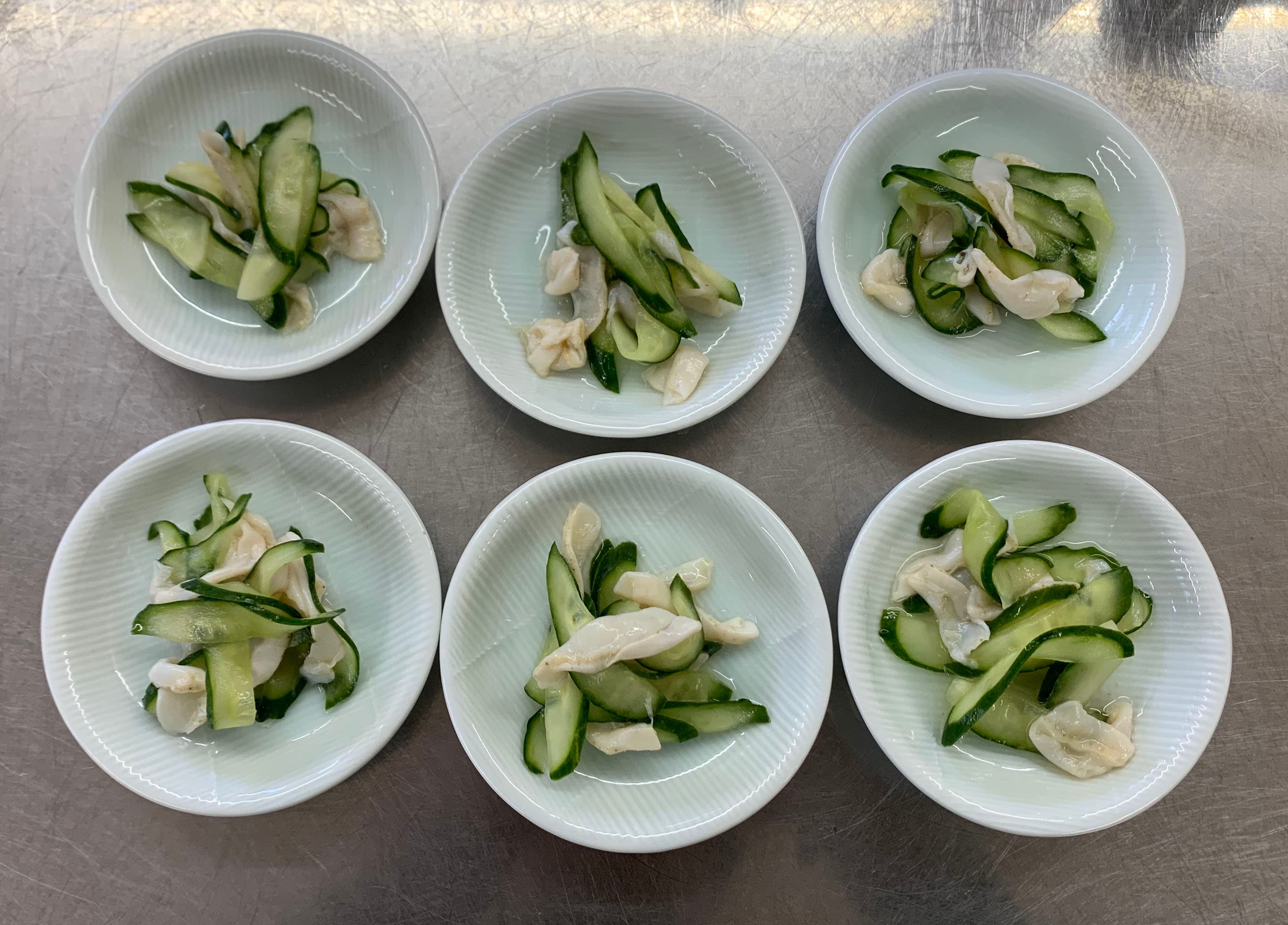 ホタテのひもの酢の物